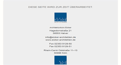 Desktop Screenshot of eicker-architekten.de